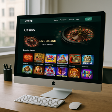 Verde Casino - Desktop Platform Interface - Hungarian Version